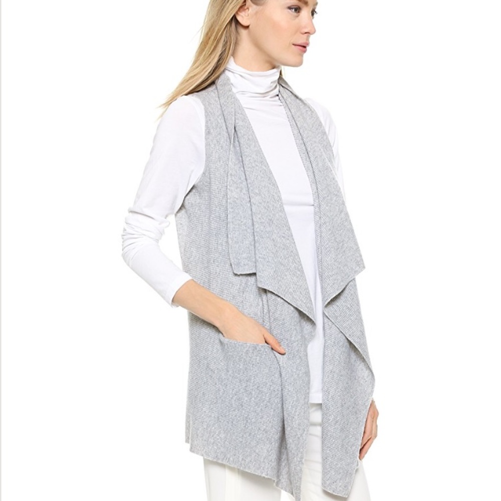 NWT Vince Cashmere Sweater Vest Draped Cardigan XS - Picture 2 of 8